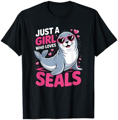 Girls Seal T-Shirt - T-Shirt | Black