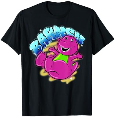 Barney Graffiti Style Bubble Text T-Shirt - T-Shirt | Black