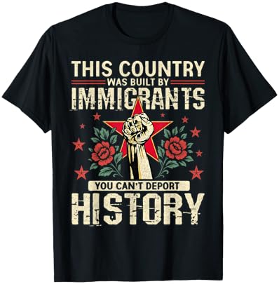 This Country Built by Immigrants Equality Message T-Shirt - T-Shirt | Black